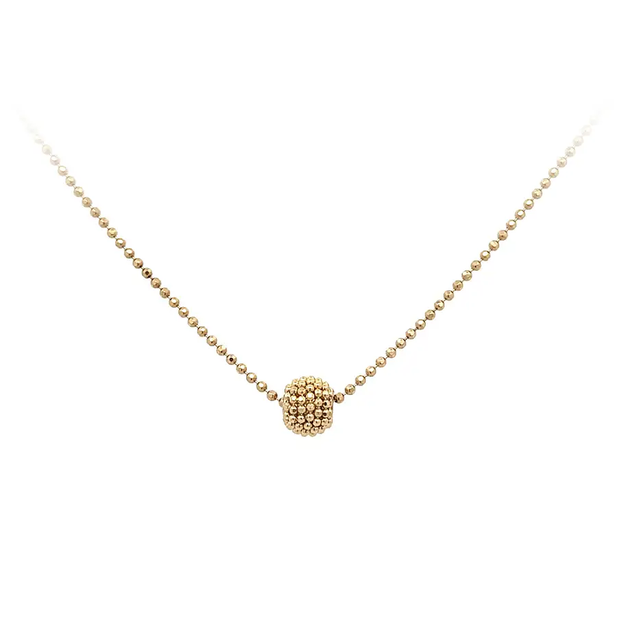 Золотое ожерелье из бисера