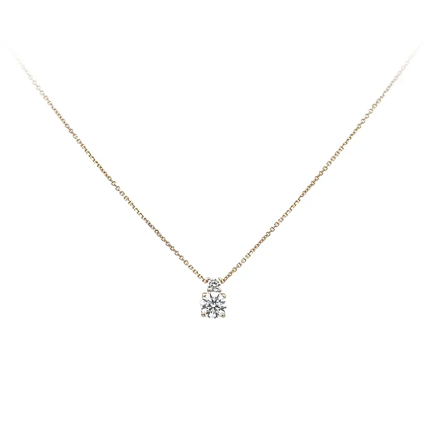 Золотое колье с цирконами