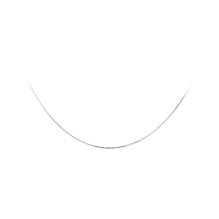 Цепочка с кубом из белого золота - Куб