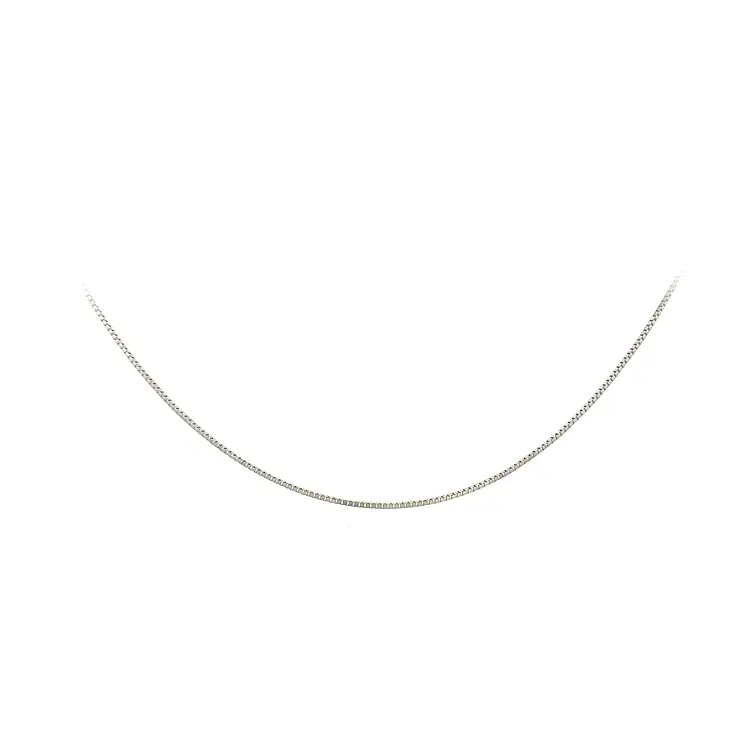 Цепочка с кубом из белого золота - Куб