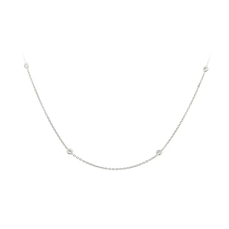 Золотое колье с цирконами