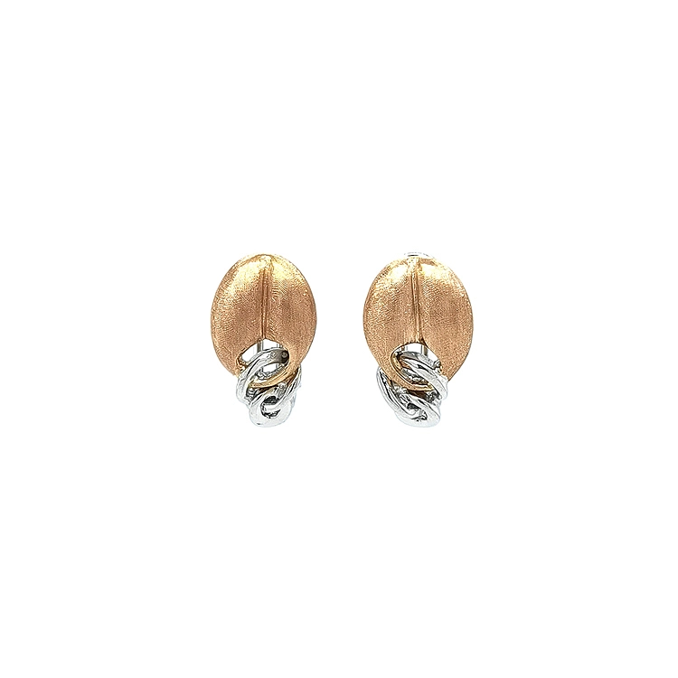 Серьги из комбинированного золота