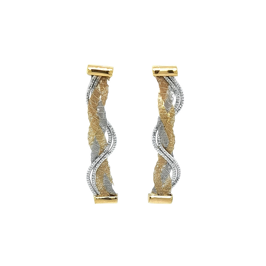 Серьги из комбинированного золота