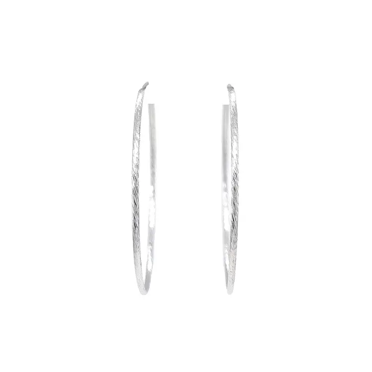 Круглые серьги из белого золота