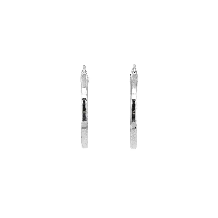 Круглые серьги из белого золота