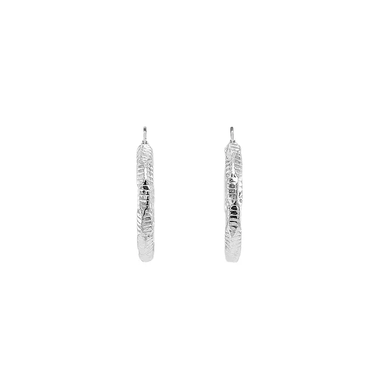 Круглые серьги из белого золота