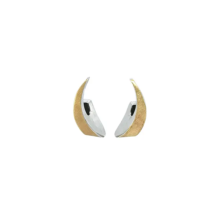 Серьги из комбинированного золота