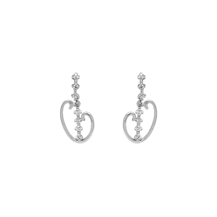 Золотые серьги с цирконами