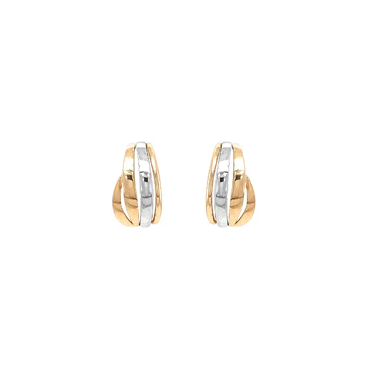 Серьги из комбинированного золота