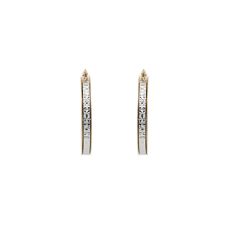 Золотые круглые серьги из комбинированного золота