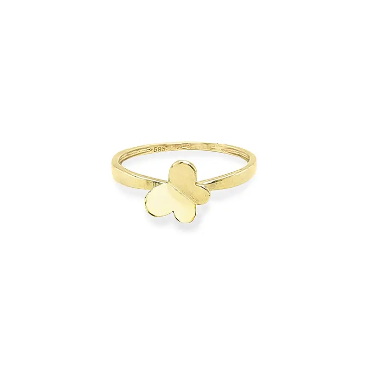 Золотое кольцо в форме бабочки