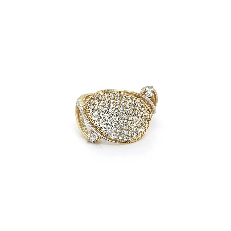 Золотое кольцо с цирконами