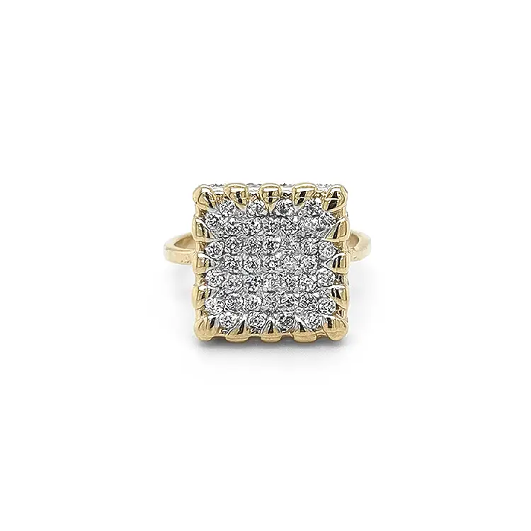 Золотое кольцо с цирконами