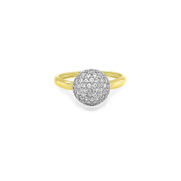 Золотое кольцо с цирконами