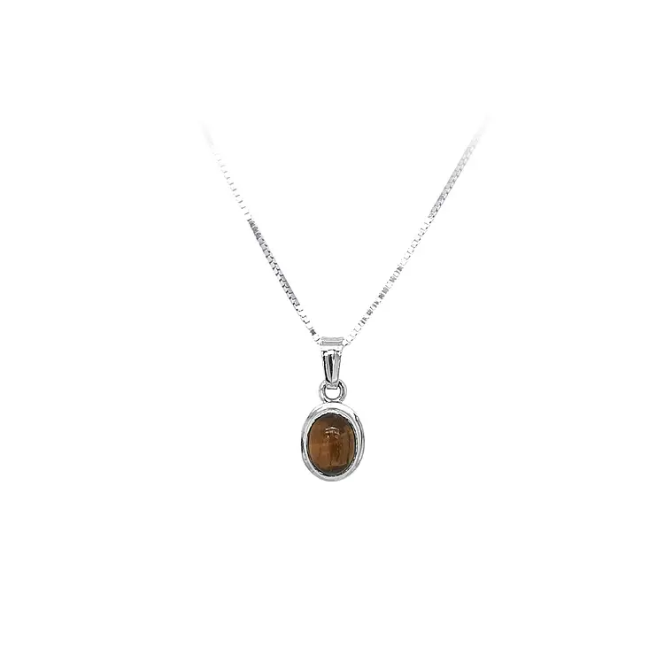 Подвеска с тирийским глазом из белого золота