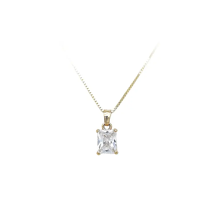 Золотая подвеска с цирконом