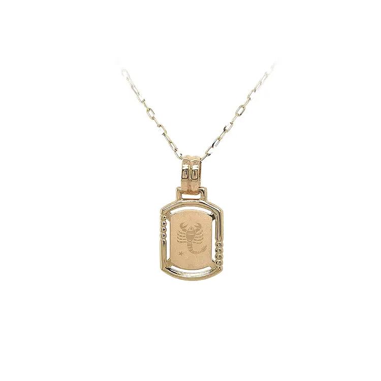 Золотая подвеска Знак скорпиона