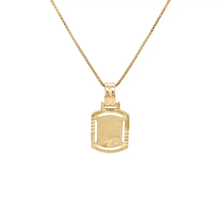 Золотая подвеска Знак Богородицы