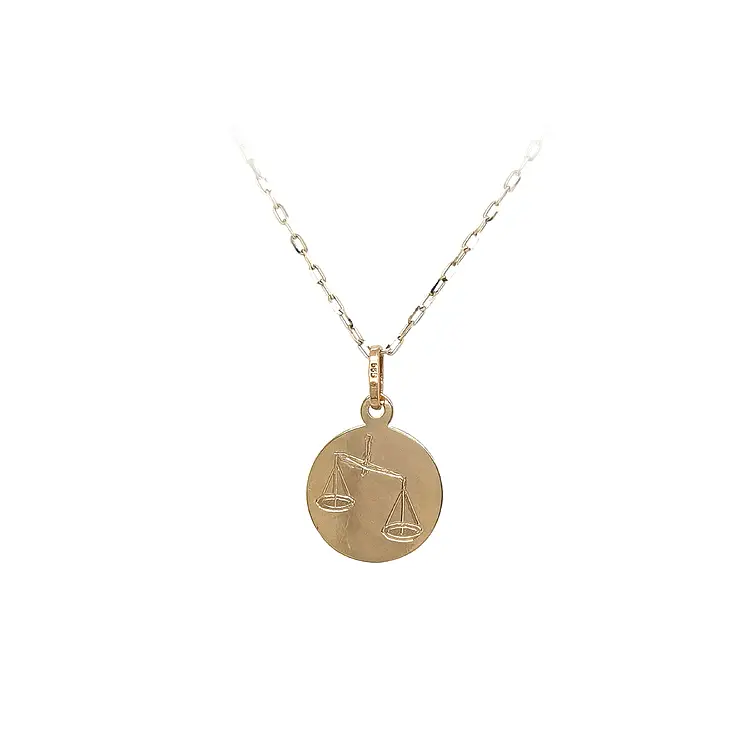 Золотая подвеска Знак Весов