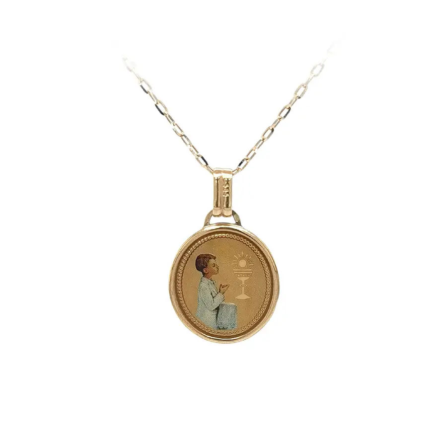 Золотая подвеска Первое Святое Причастие