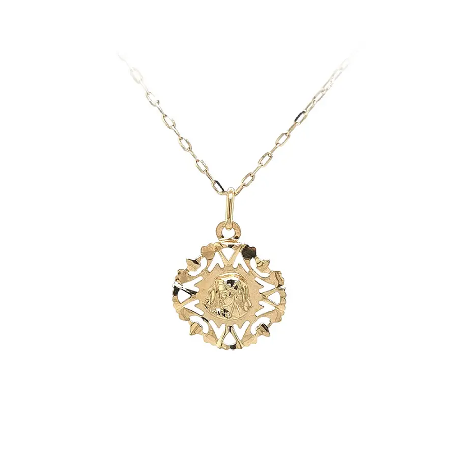Золотой кулон Мадонна Дева Мария