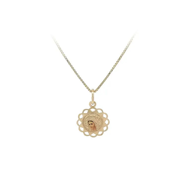 Золотой кулон Мадонна Дева Мария