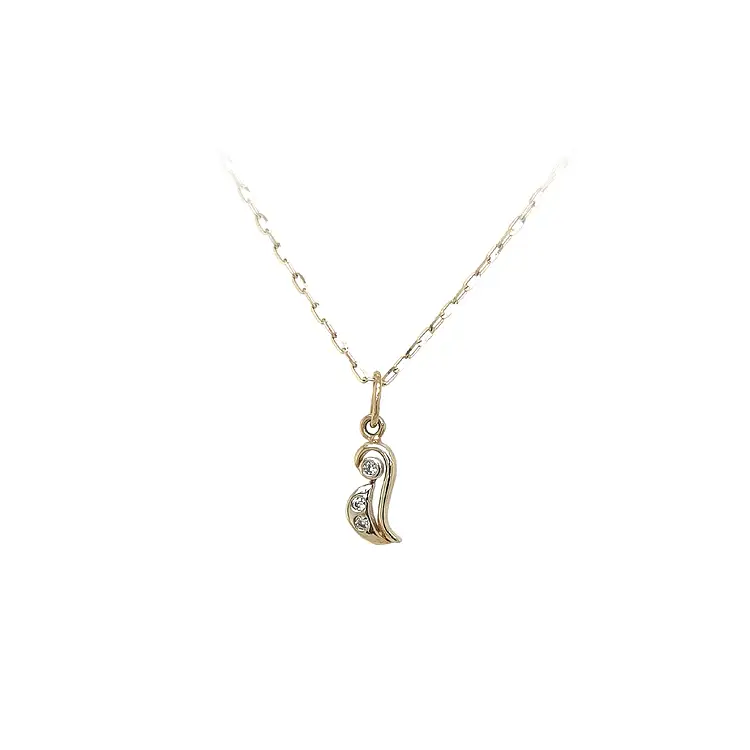 Золотая подвеска с цирконом