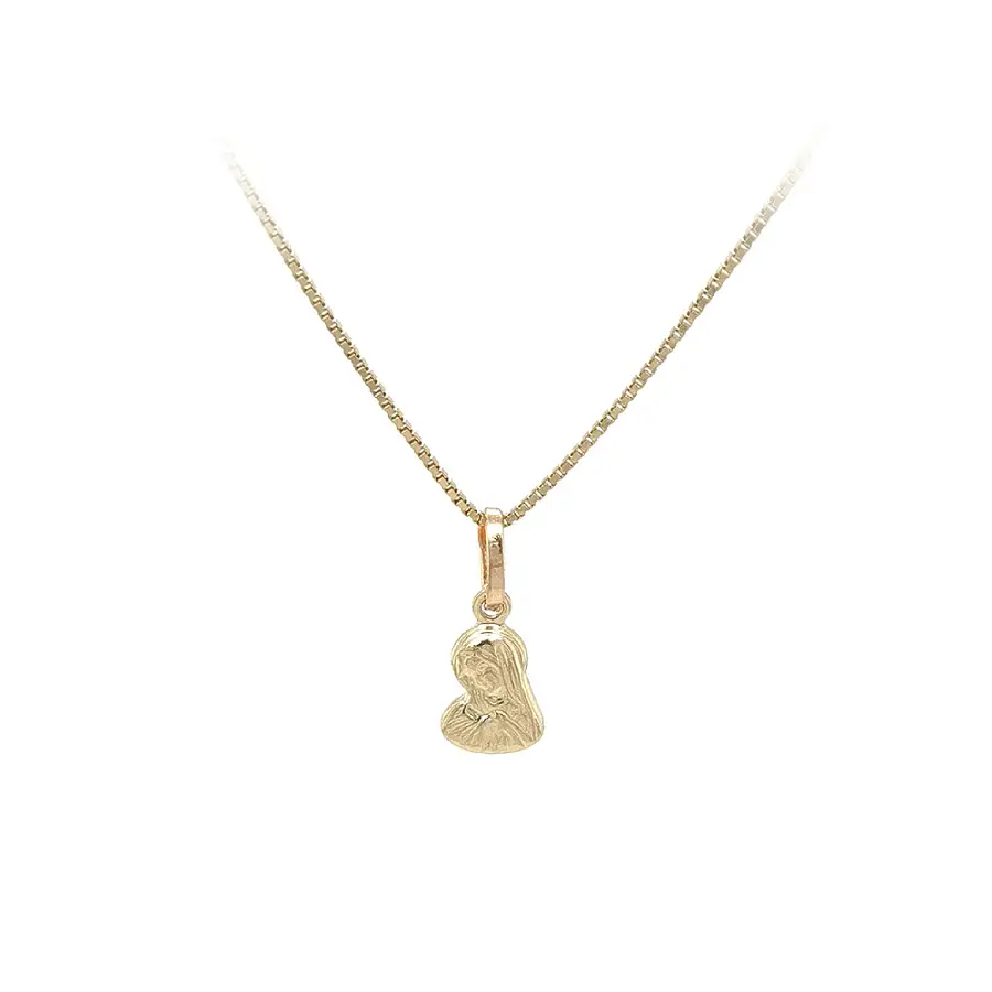 Духовная подвеска из золота с изображением Девы Марии и Иисуса Христа