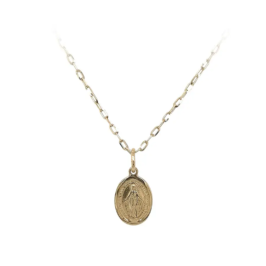 Золотой кулон Мадонна Дева Мария