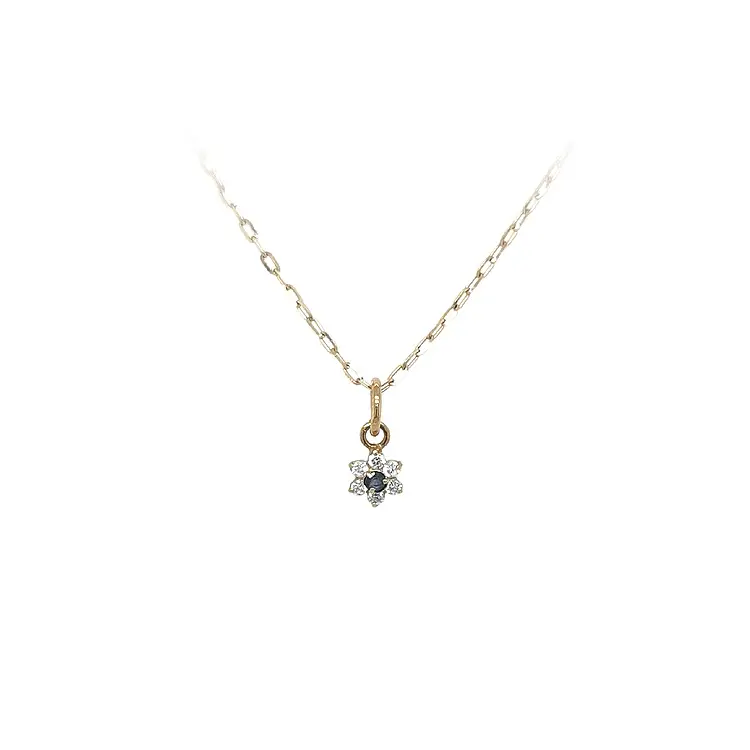 Золотая подвеска с голубым камнем