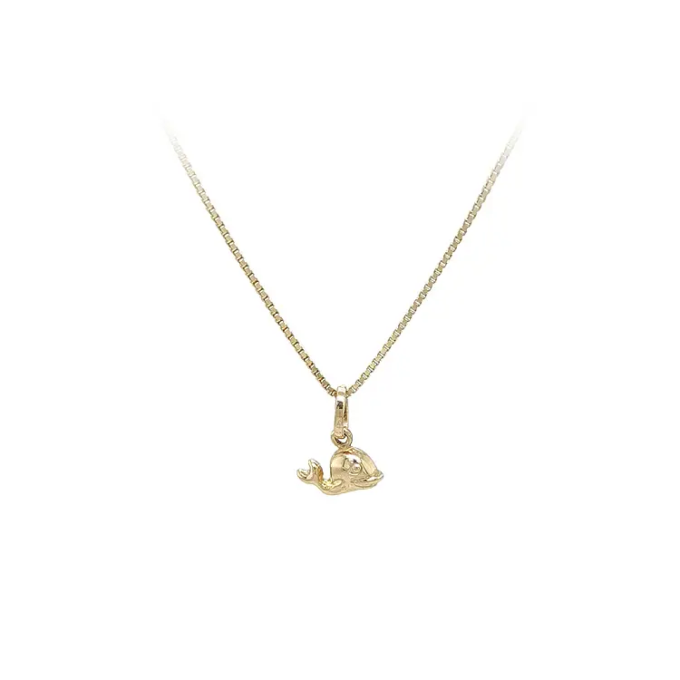 Золотая подвеска Кит