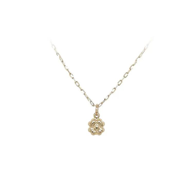 Золотой кулон 'Четырехлистный клевер