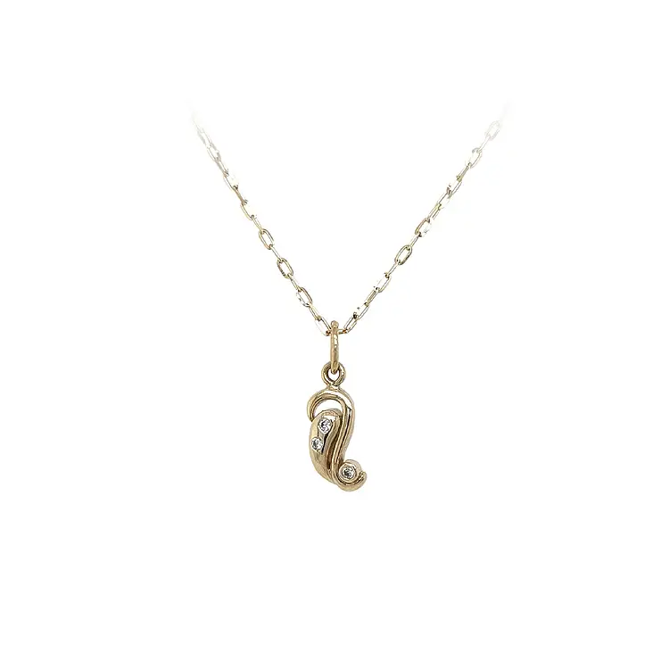 Золотая подвеска с цирконами