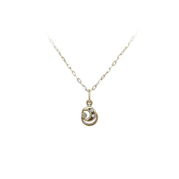 Золотая подвеска с цирконами