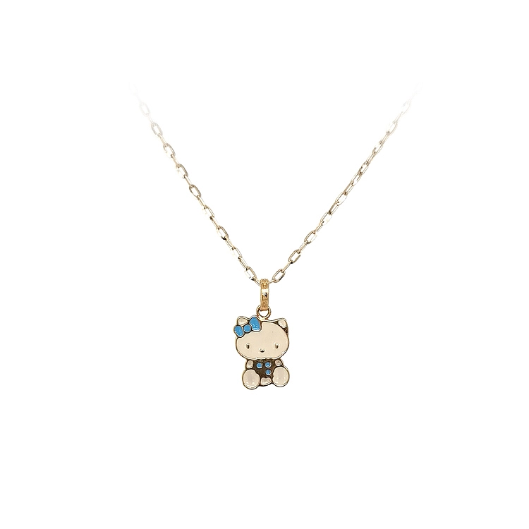 Золотая подвеска Hello Kitty