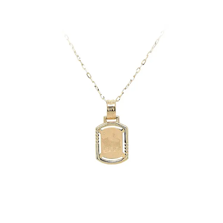 Золотая подвеска Знак Быка