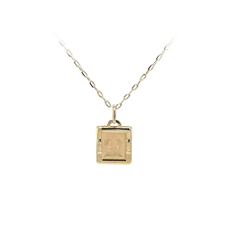 Золотая подвеска Знак близнецов