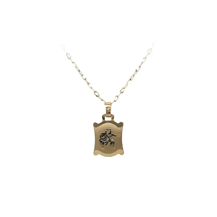 Золотая подвеска Знак Близнецов