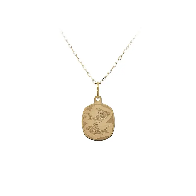 Золотая подвеска Знак Рыбы