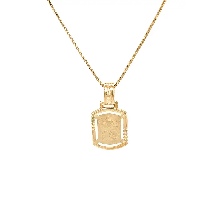 Золотая подвеска Знак Козерога