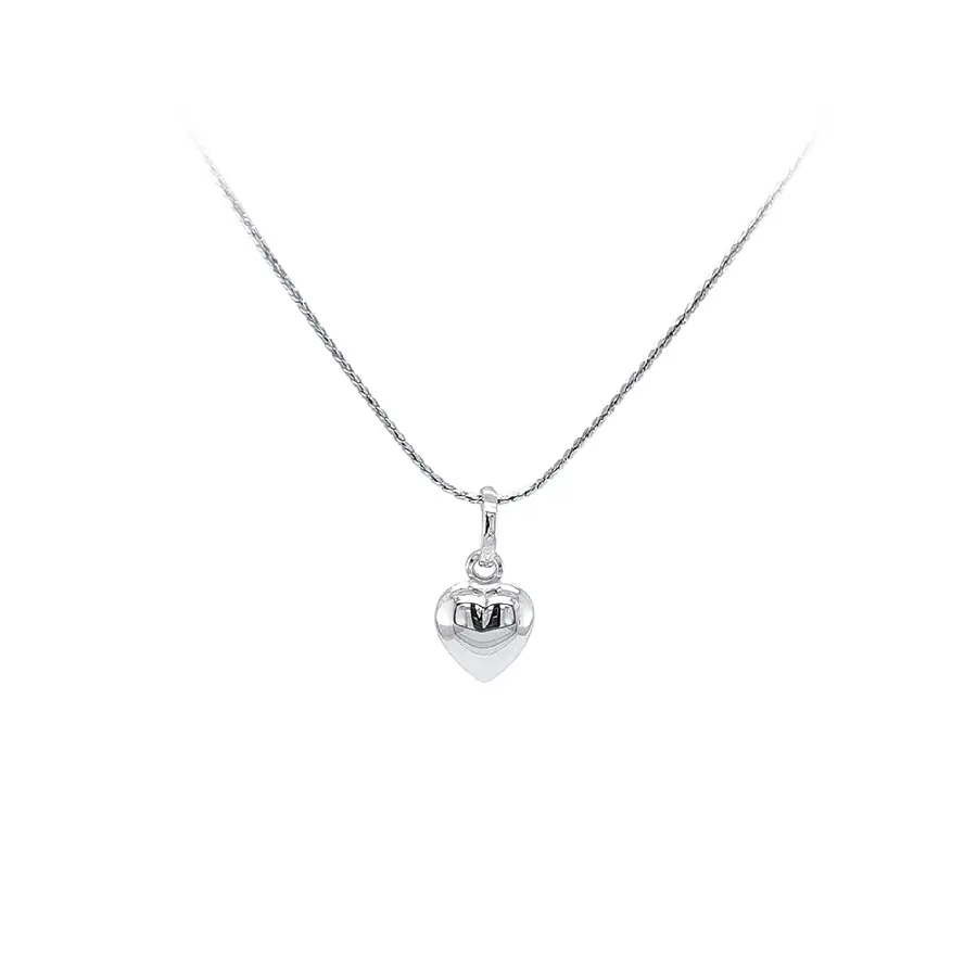 Кулон Сердце из белого золота