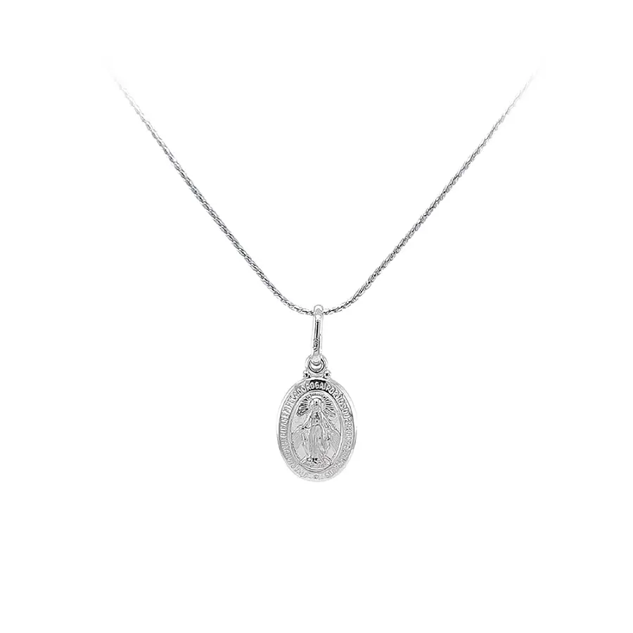 Кулон Мадонна Дева Мария из белого золота