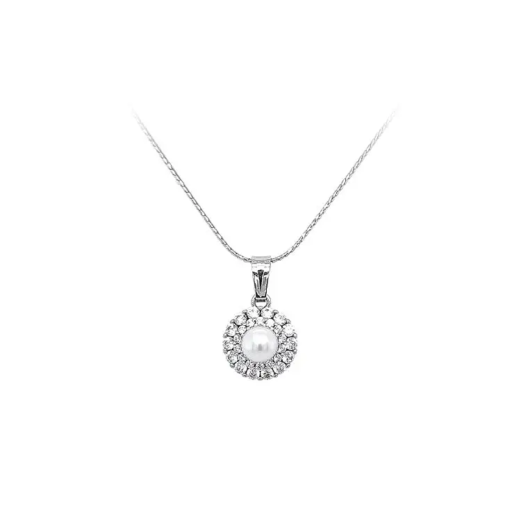 Подвеска с жемчужиной из белого золота