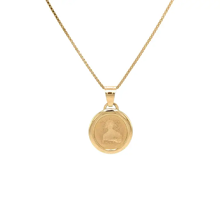 Золотая подвеска Знак Богородицы