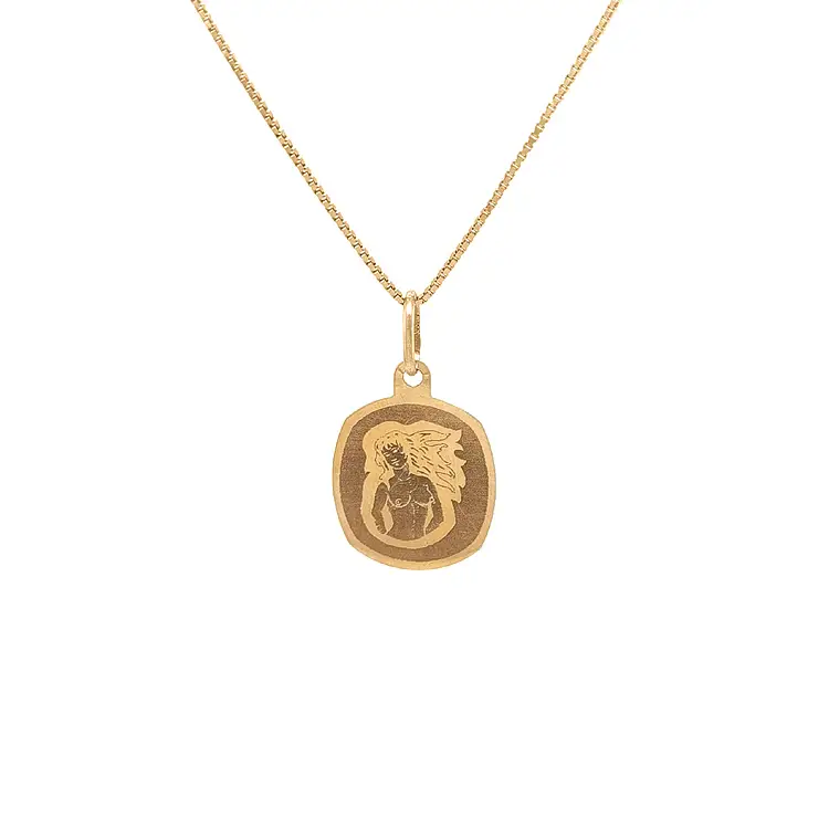 Золотая подвеска Знак Богородицы