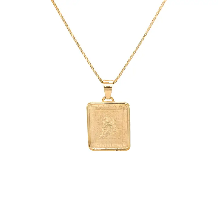 Золотая подвеска Знак Богородицы