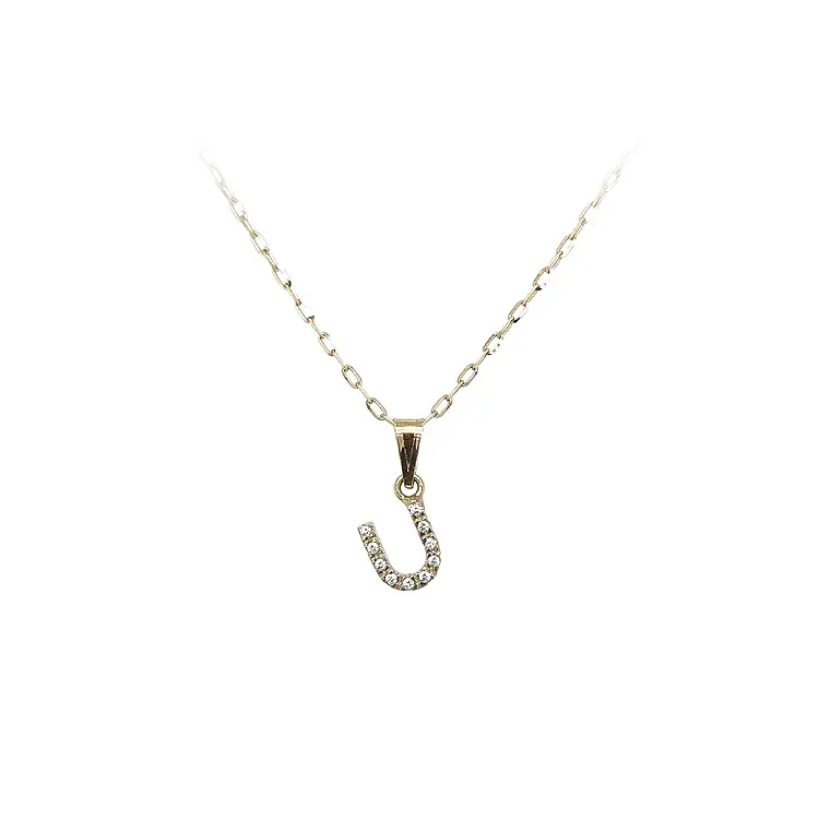 Золотая подвеска Буква U