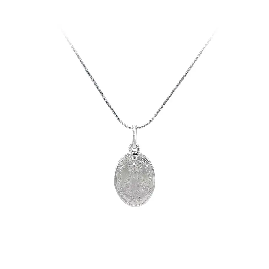 Кулон Мадонна Дева Мария из белого золота