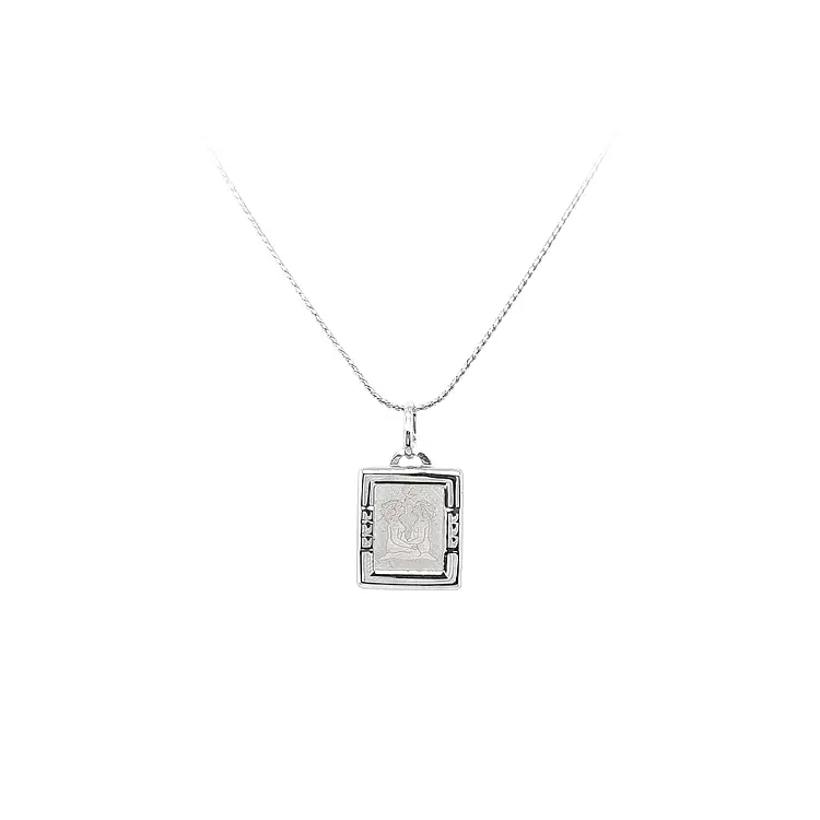 Кулон Знак Близнецов Белое золото