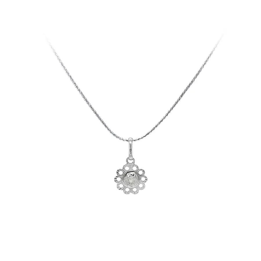 Кулон Мадонна Дева Мария из белого золота